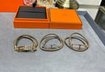 Hermes Roulis Double Tour Bracelet Khaki Gold Hardware