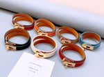 Hermes Kelly Double Tour Bracelet Leather Black H068438Cd89T1