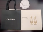 Chanel Star Strass Drop Earrings
