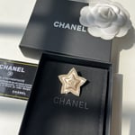Chanel Cc Star Brooch Gold
