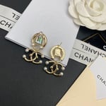 Chanel White Crystals Earrings