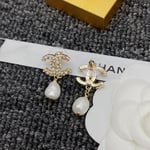 Chanel Pearls Crystal Earrings