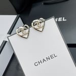 Chanel Metal Cc Heart Coco In Love Earrings Gold