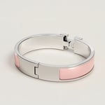 Hermes Clic H Bracelet in Silver and Pink