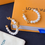 Louis Vuitton My Lv Pearl Earrings Gold M01988