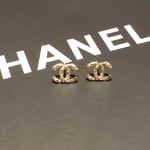 Chanel Cc Earrings Gold