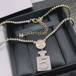 Chanel Resin Crystal Cc No 5 Perfume Bottle Necklace