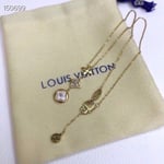 Louis Vuitton Color Blossom Lariat White Mother-Of-Pearl And Diamond Necklace Q94262