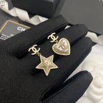 Chanel Cc Gold Earrings