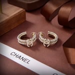 Chanel Metal Strass Earrings