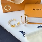 Louis Vuitton My Lv Pearl Earrings Gold M01988
