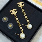 Chanel Cc Gold Earrings