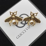 Gucci Gg Bee Pearl Gold Earrings