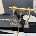 Chanel Cc And Perfume Bottle Hoop Earrings