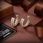 Chanel Metal Strass Earrings