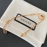 Gucci Interlocking Gg Bracelet Gold Tone 786749 J85I0 8070