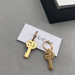Gucci Gg Key Hoop Gold Earrings