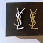 Saint Laurent YSL Brooch White