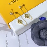 Louis Vuitton Petit Louis Earrings In Gold M00390
