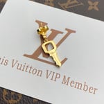 Louis Vuitton Gold Lock And Key Earrings