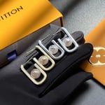 Louis Vuitton My Lv Chain Pearls Earrings Silver