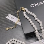 Chanel Large Heart Pearl Pink Crystal Cc Necklace