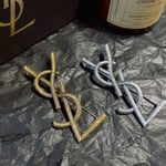 Saint Laurent YSL Brooch Silver