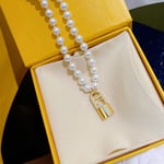 Fendi Lock Pear Necklace