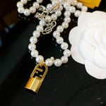 Fendi Lock Pear Necklace