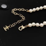 Chanel Cc Heart Pearl Necklace