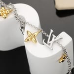 Louis Vuitton Lv Gram Bracelet With Flower Charms White Gold