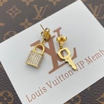 Louis Vuitton Gold Lock And Key Earrings