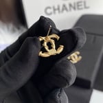 Chanel Cc Gold Earrings