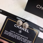 Chanel Button Earrings