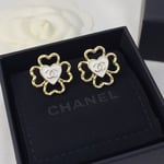 Chanel Four Leaf Clover Heart Earrings Abf311 B19851 Nafgv