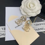 Chanel White Crystals Earrings