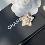 Chanel Cc Star Brooch Gold