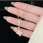 Louis Vuitton Color Blossom Double Star Necklace Q94676
