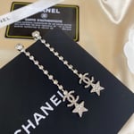 Chanel Cc Drop Earrings