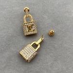 Louis Vuitton Gold Padlock Earrings