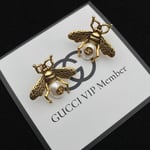 Gucci Gg Bee Pearl Gold Earrings
