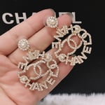 Chanel Pearl Caged Cc Drop Earrings Gold