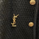 Saint Laurent YSL Brooch Gold