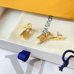 Louis Vuitton Lock It Earrings Gold