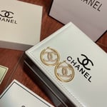 Chanel Gold Cc Earrings