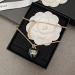 Chanel And Gold Metal Necklace Ab9463 B09327 Nk812