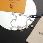 Louis Vuitton Lv Gram Bracelet With Flower Charms White Gold