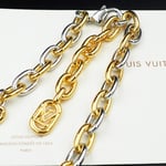 Louis Vuitton Everyday Chain Lv Necklace Gold And Silver