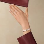 Hermes Clic H Bracelet in Silver and Pink