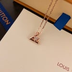 Louis Vuitton Lv Volt One Necklace Rose Gold 18K Q93813